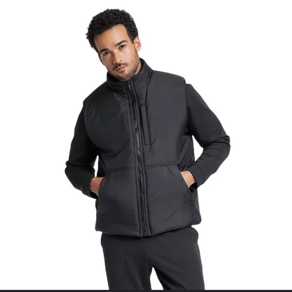 Men's Black Puffer Jacket - Picture 1 of 3